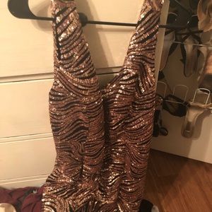 Charlotte Russe black and gold dress